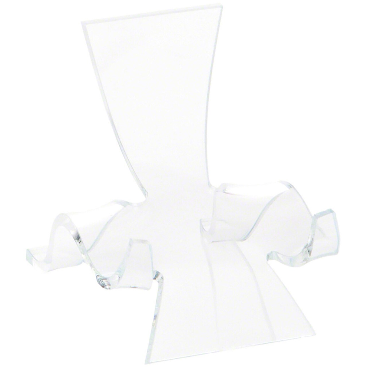 Plymor Clear Acrylic Wave Display Easel, 2.625" H x 2.25" W x 2.75" D